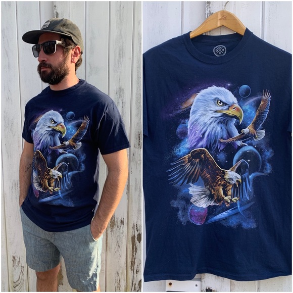 Vintage Other - Retro Bald Eagle Print Graphic Tee | Western Print T-Shirt, S/M